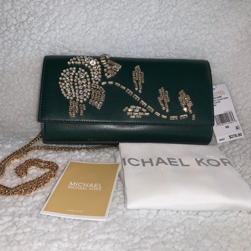 NWT Michael Kors Bellamie Large Clutch/Evening Bag